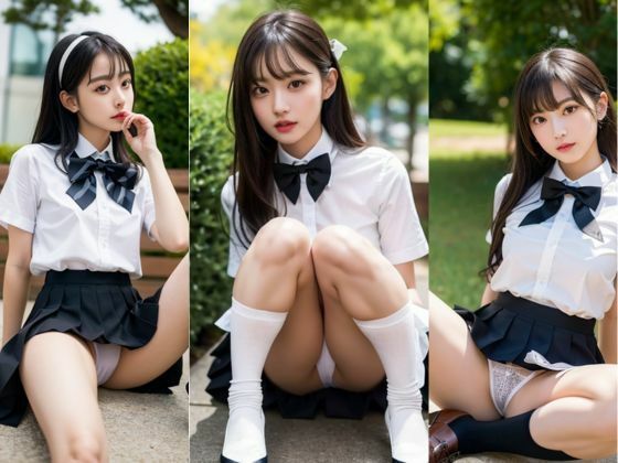【School girl uniform AI美女グラビア写真集】AIイメージプレス
