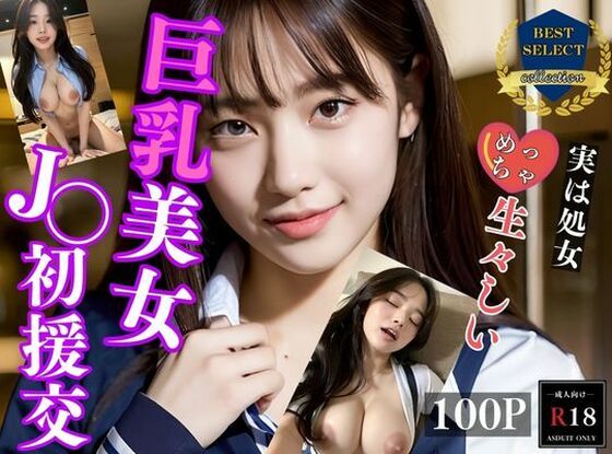 【実は処女！めっちゃ生々しい巨乳美女J〇初援交】美女コレクション