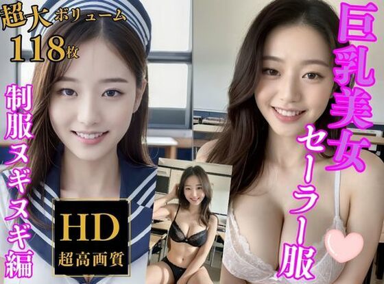 【巨乳美女のセーラー服を超特殊メガネで透視してみた【透視メガネ編】】巨乳美女