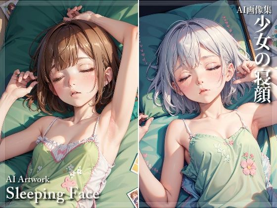 【AIイラスト集 少女の寝顔】AI ヤン