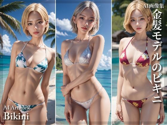 【金髪モデルのビキニ】AI ヤン