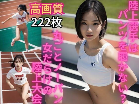 【AI美女グラビア写真集 陸上選手はパンツを履かない？丸ごとノーパン 女だらけの陸上大会】AI美女研究会