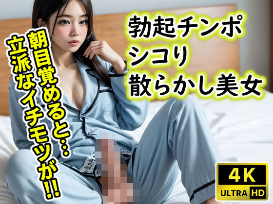 【【4K高画質】勃起チンポ シコり散らかし美女 【ふたなり・男の娘】】コメットパンチ
