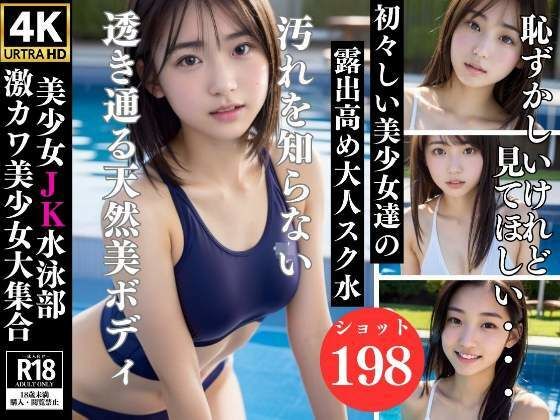 【美少女JK水泳部 激かわ美少女大集合 透き通る天然美ボディ】200円出版