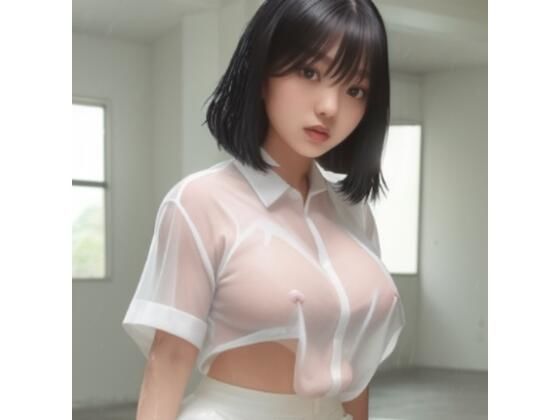 【雨に濡れた女性】宿題見せて