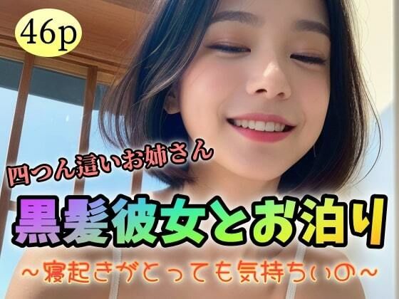 【【四つん這いお姉さん】黒髪彼女とお泊り〜寝起きがとっても気持ちいの〜】極太バッハ