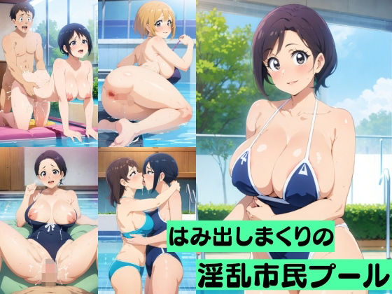 【はみ出しまくりの淫乱市民プール】エロンアルファ