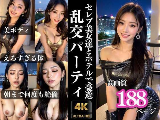 【セレブ美女達とホテルで豪遊 乱交パーティ】200円均一その2