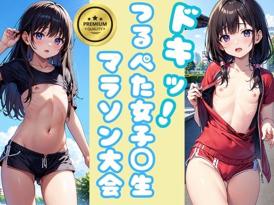 【【つるぺた女子◯生】膨らみかけおっぱいのミニマムJK！貧乳ロリ女子校生がフルマラソンに挑戦】美女AIコレクション