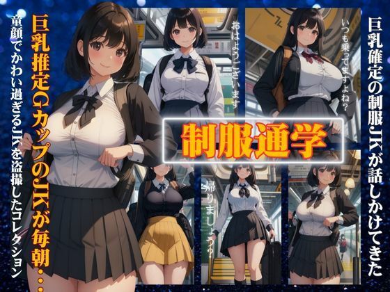 【制服通学｜巨乳推定GカップNOJKが毎朝・・・童顔のかわい過ぎるJKを盗撮したコレクション】瞬間サファイア出版
