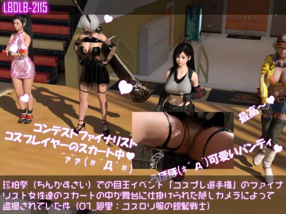 【珍粕祭（ちんかすさい）での目玉イベント「コスプレ選手権」のファイナリスト女性達のスカートの中が舞台に仕掛けられた隠しカメラによって盗撮されていた件（01_廻里:ゴスロリ服の銀髪戦士）】Libido-Labo