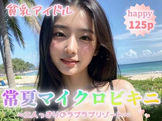 【【貧乳アイドル】常夏マイクロビキニ〜二人きりのラブラブリゾート〜【125p】】ぷよんぷよんスライム