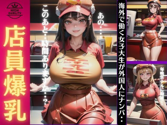 【店員爆乳〜海外で働く女子大生が外国人にナンパ〜】ワンコイン企画