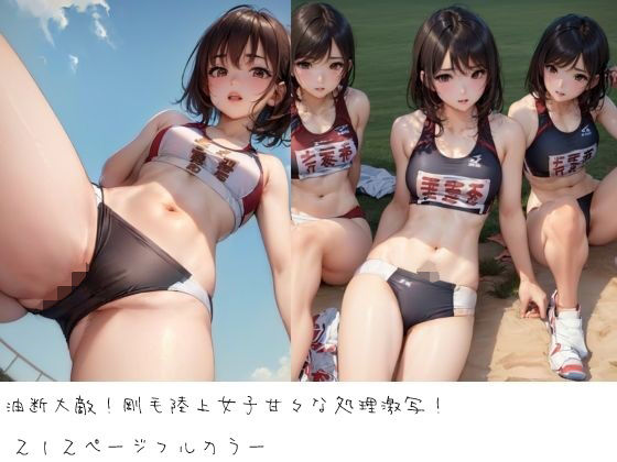 【油断大敵！剛毛陸上女子甘々な処理激写！】AI@HUB