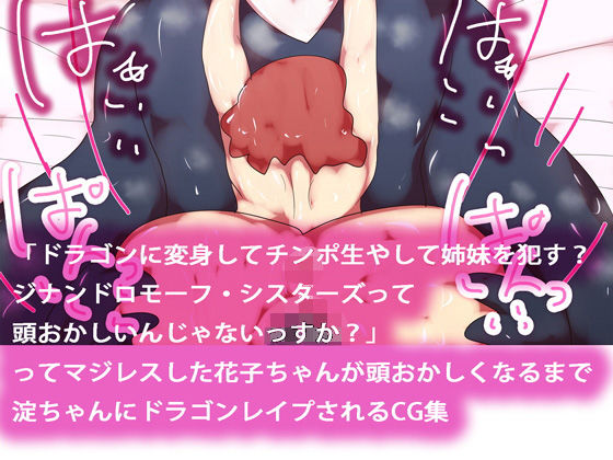 【「ドラゴンに変身してチンポ生やして姉妹を●す？ ジナンドロモーフ・シスターズって頭おかしいんじゃないっすか？」 ってマジレスした花子ちゃんが頭おかしくなるまで淀ちゃんにドラゴンレ●プされるCG集】ヒロカワミズキ（スタジオ・ジナシスタ！！）