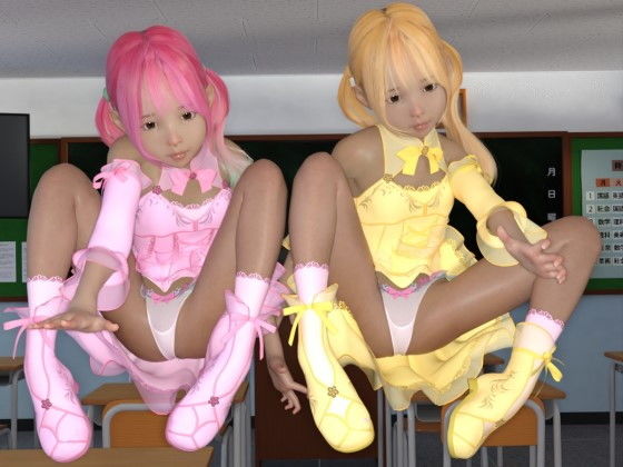 【【無料】魔法少女とコスプレエッチ】INDY-3DCG