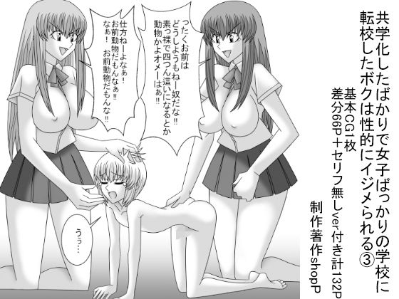 【共学化したばかりで女子ばっかりの学校に転校したボクは性的にイジメられる 3】ショップP