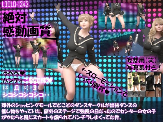 【郊外のショッピングモールでどこぞのダンスサークルが出張ダンスの催し物をやっていた。屋外のステージで強風の日だったのでセンターの女の子がやたらと風にスカートを煽られてパンチラしまくっていた件】Libido-Labo