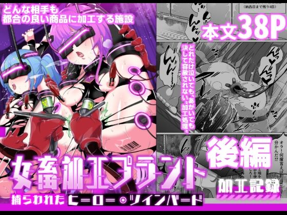 【女畜加工プラント 捕らわれたヒーロー・ツインバード加工記録 後編】超健康屋