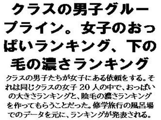 【クラスの男子グループライン。女子のおっぱいランキング、下の毛の濃さランキング】CMNFリアリズム