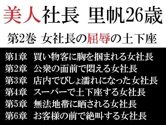 【美人社長 里帆26歳 第2巻 女社長の屈辱の土下座】海老沢  薫
