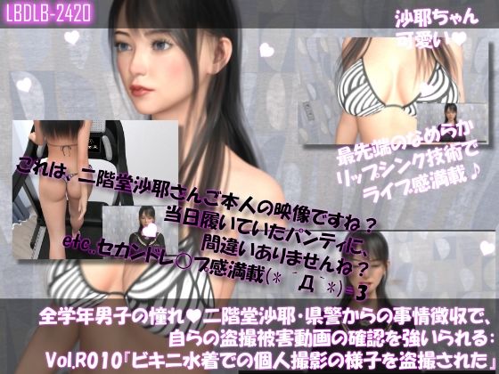【【△100●100】学業成績学年一位の二階堂沙耶・県警からの事情聴取で、自らの盗撮被害動画の確認を強いられる:Vol.R010『ビキニ水着の個人撮影を盗撮されていた件』】Libido-Labo