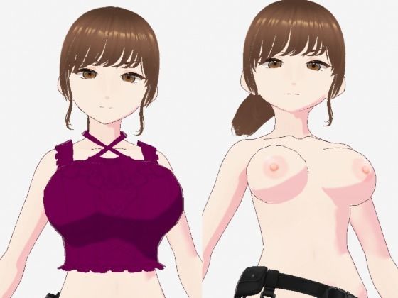 【紫色の服を着たツンデレ戦士っぽい美女（セリフなし 3DCGモデル イラスト集）】アフェアーアモーレ
