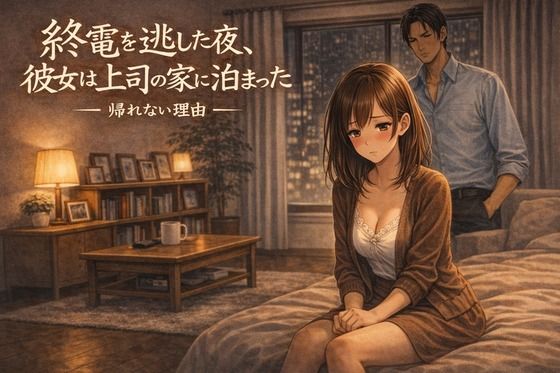【終電を逃した夜、彼女は上司の家に泊まった ―帰れない理由―】夜の灯る部屋