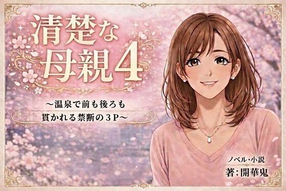 【清楚な母親4 〜温泉で父子に貫かれる禁断の3P〜】開華鬼