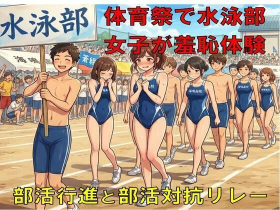 【体育祭で水泳部女子が羞恥体験。部活行進と部活対抗リレー】CMNFリアリズム