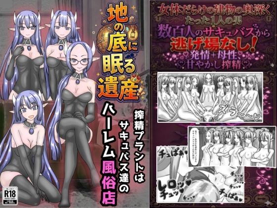 【地の底に眠る秘宝 搾精プラントはサキュバス達のハーレム風俗店】黒霧島