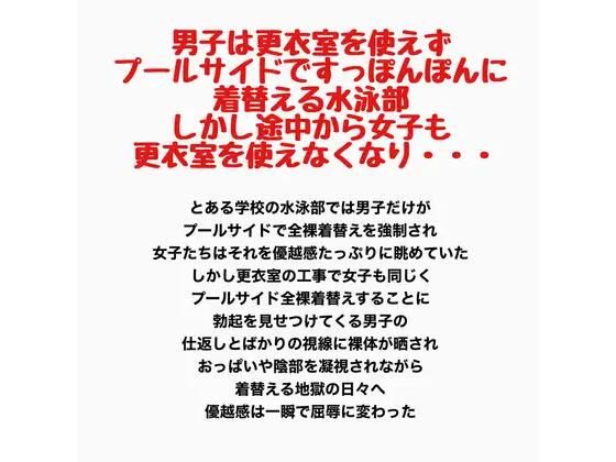 【男子は更衣室を使えずプールサイドですっぽんぽんに着替える水泳部。しかし途中から女子も更衣室を使えなくなり・・・】羞恥の星空 CFNM/CMNF