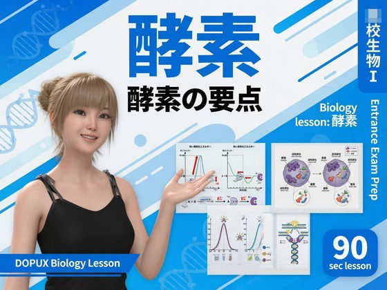 【【▲20】一ノ瀬廻里 大学に進学し強豪予備校『DOPUX（ドピュックス』で生物I，IIを教える名物講師に！（Vol.018:酵素）】Libido-Labo